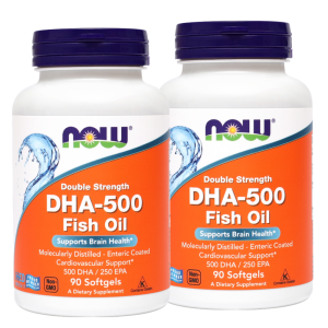 Paket NOW Omega 3 za nosečnice 500 mg, 2x90 mehkih kapsul